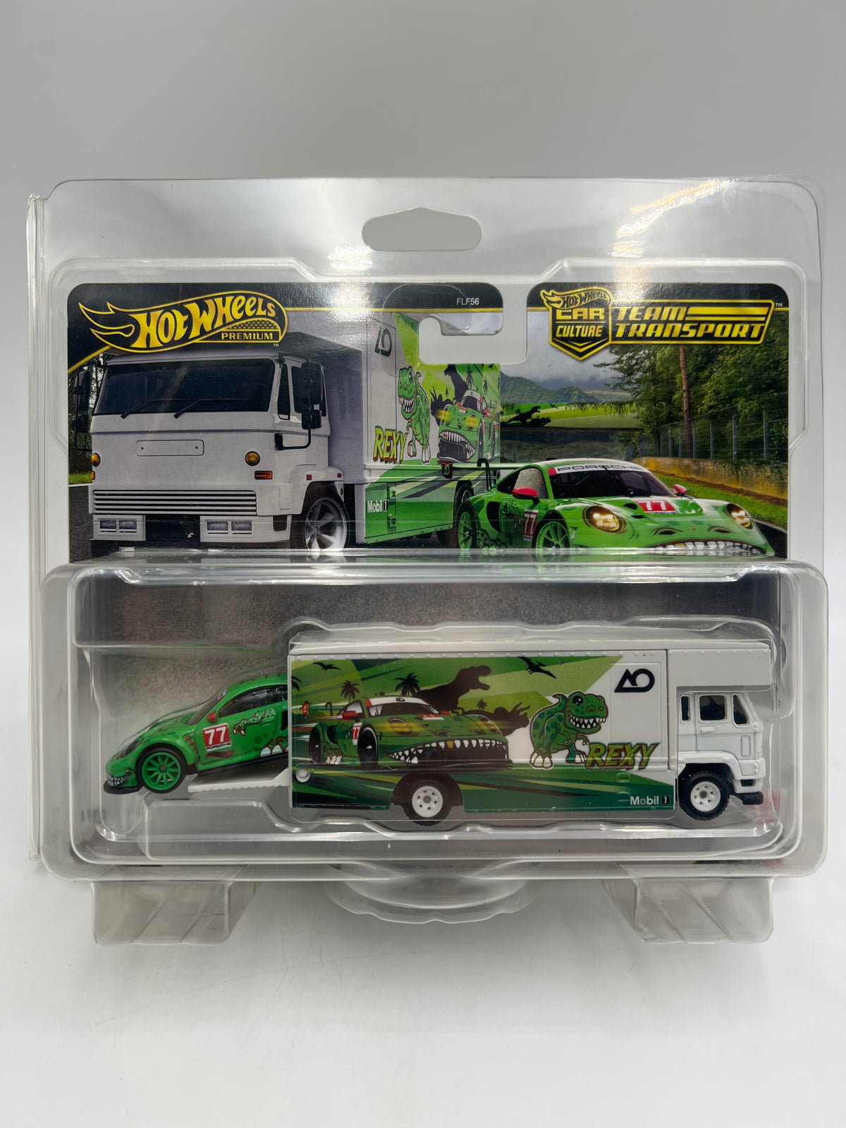2026 Hot Wheels Team Transport #97 Rexy AO Porsche 911 GT3 R 992 & Fleet Flyer W/Protector