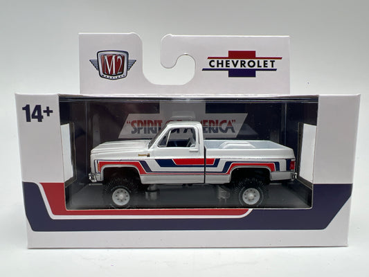 2026 M2 Machines WMTS24 Walmart Exclusive 1976 Chevy K-10 Spirit Of 76 4x4 White