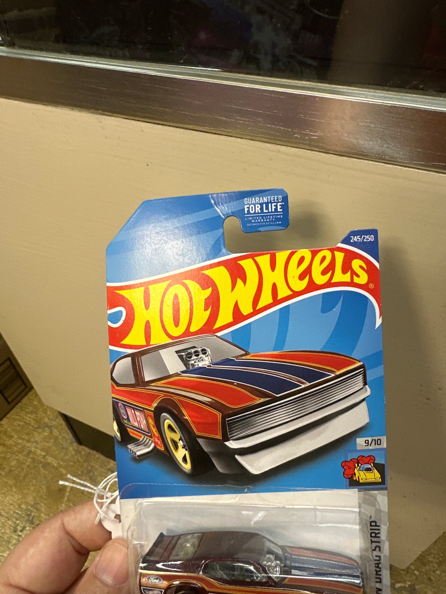 2022 Hot wheels treasure hunt #245 71 Mustang Funny Car creased j hook 277F