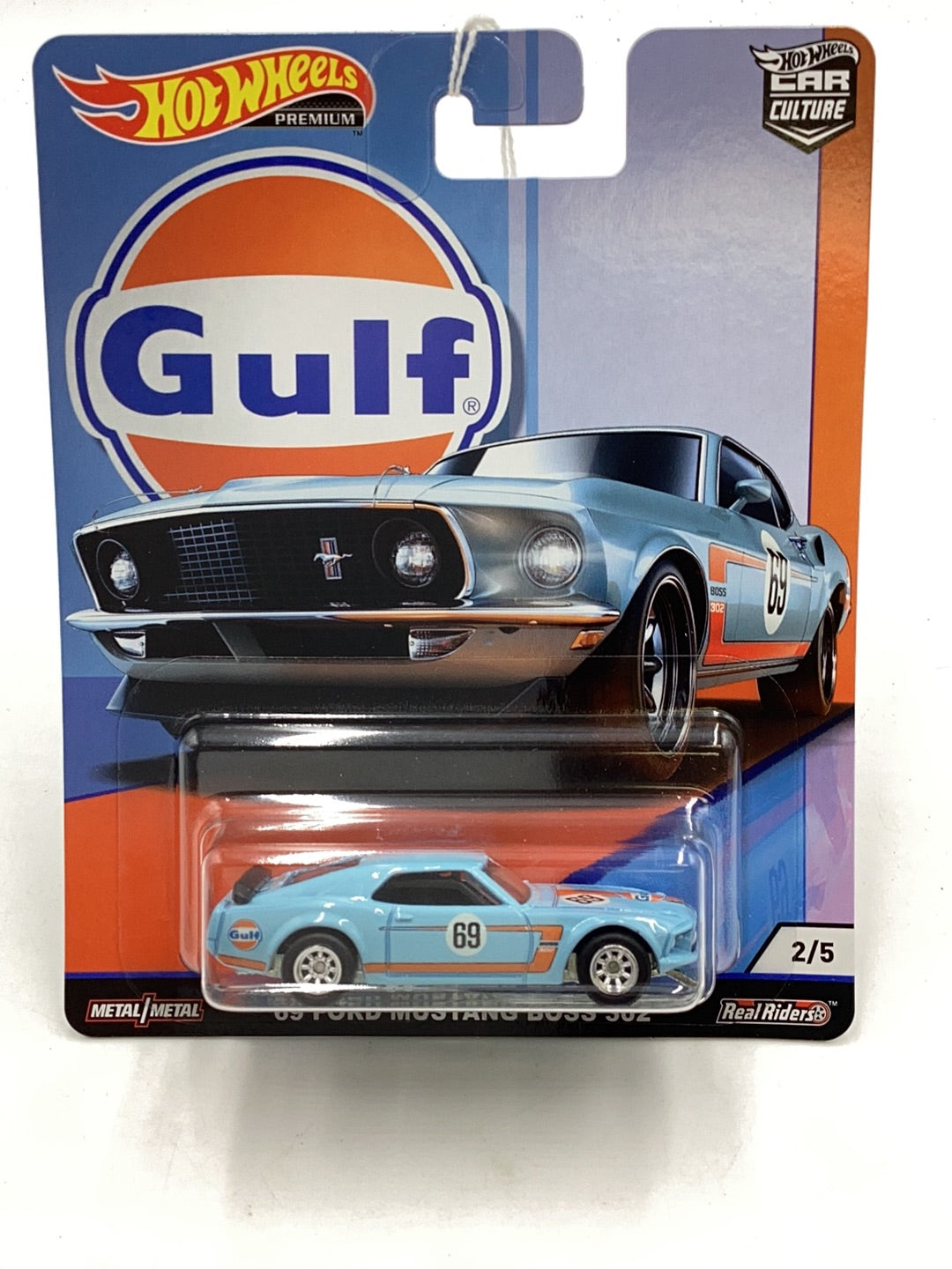 HOT WHEELS GULF 69 Ford Mustang Boss 302 2/5 245C