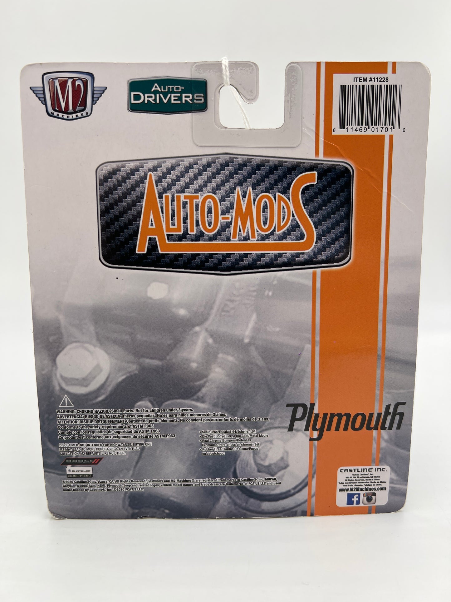 M2 Machines Auto Drivers Auto-Mods 1969 Plymouth Road Runner Black S06 190F