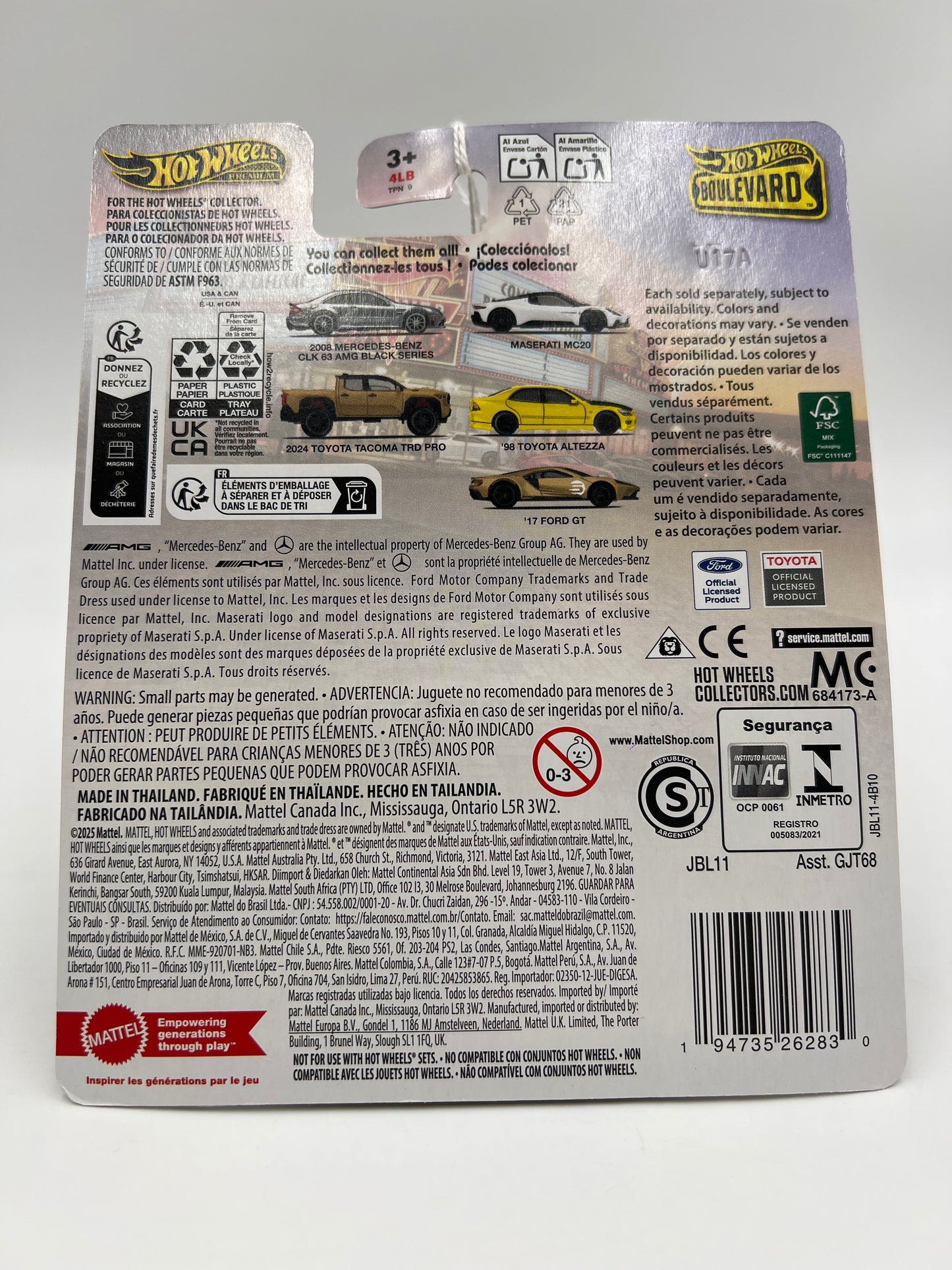 2025 Hot Wheels Premium Boulevard #127 Maserati MC20 White 260F