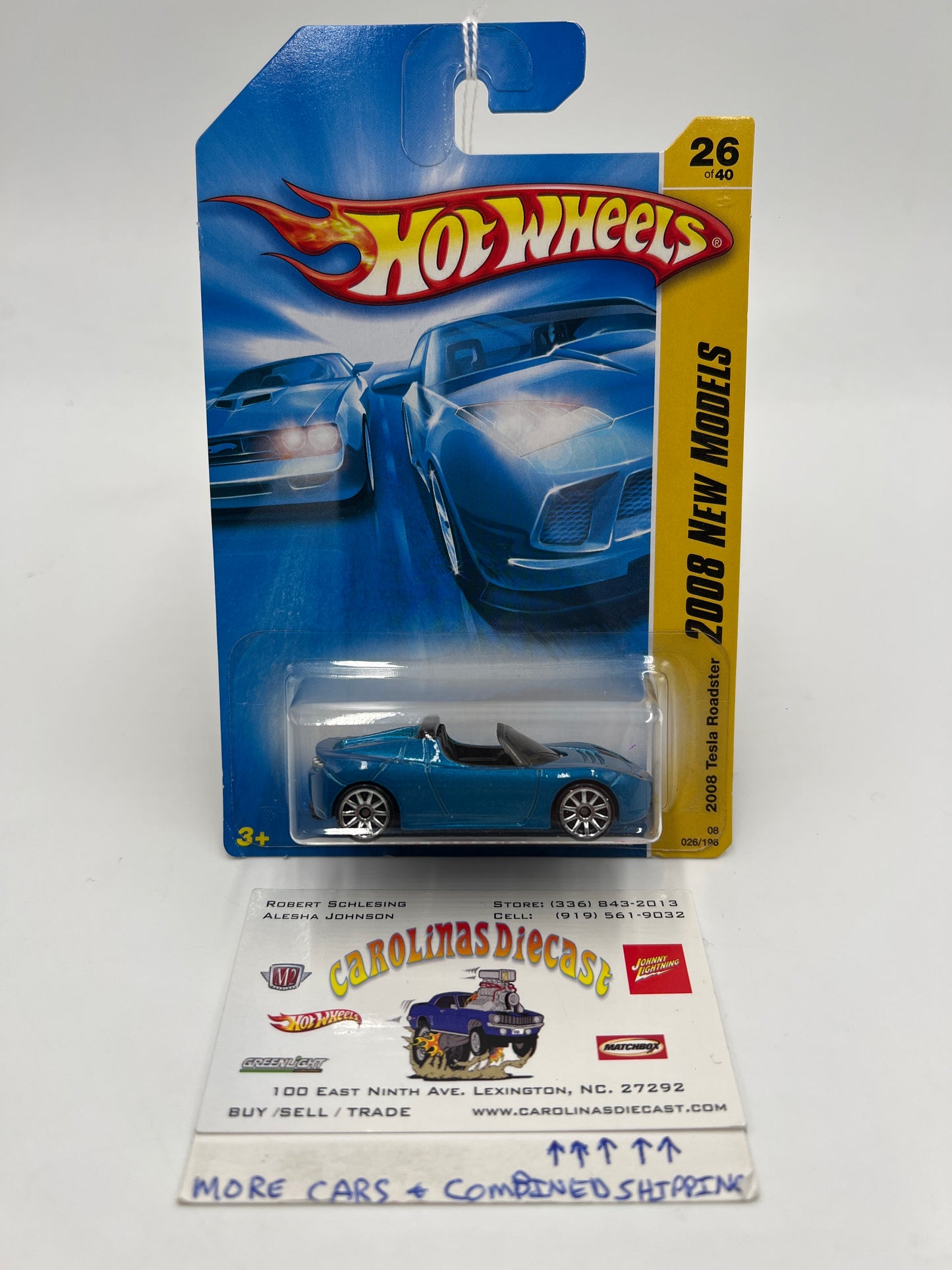 2008 Hot Wheels New Models #26 2008 Tesla Roadster Blue 48D