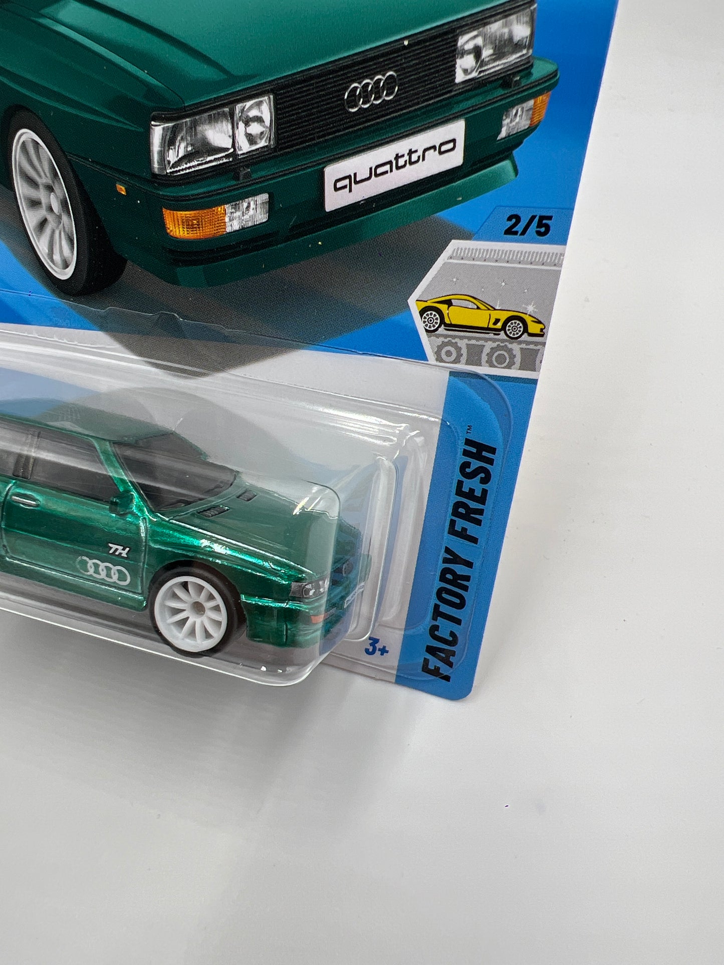 2025 Hot Wheels A Case Super Treasure Hunt #16 87 Audi Quattro Green W/Protector