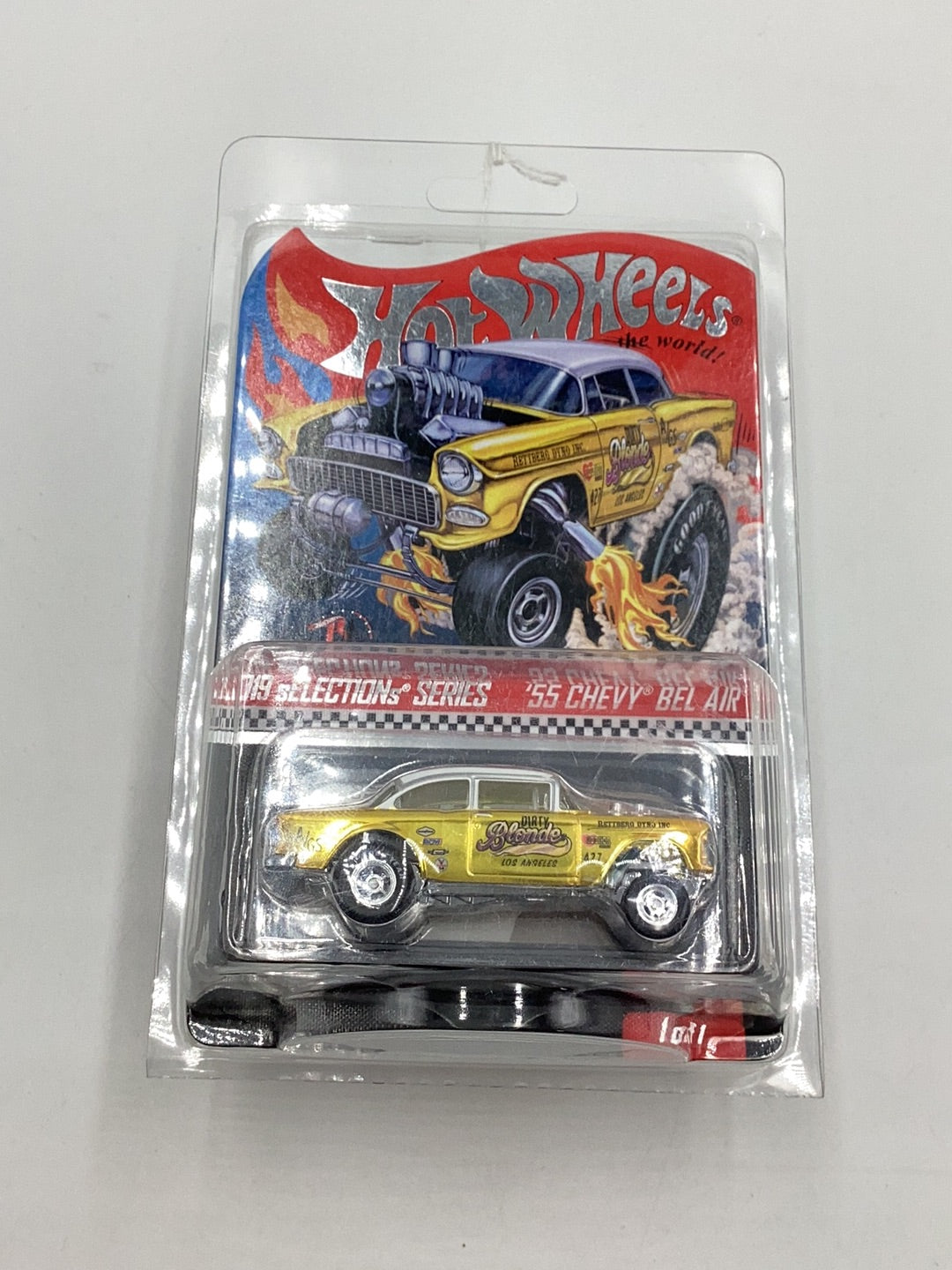 Hot wheels 2019 Selections Series redline club 55 Chevy Bel Air Gasser with protector