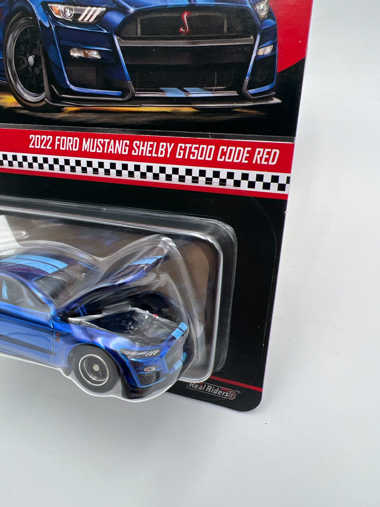 2026 Hot Wheels RLC 2022 Ford Mustang Shelby GT500 Code Red Blue W/Protector