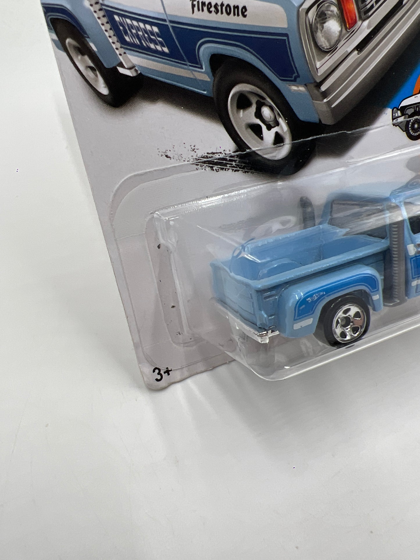 2017 Hot Wheels HW Hot Trucks #131 1978 Dodge Lil Red Express Truck Light Blue Month Card 41E