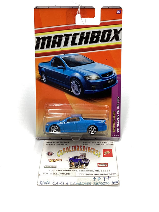 Matchbox #2 08 Holden VE UTE SSV blue 212A
