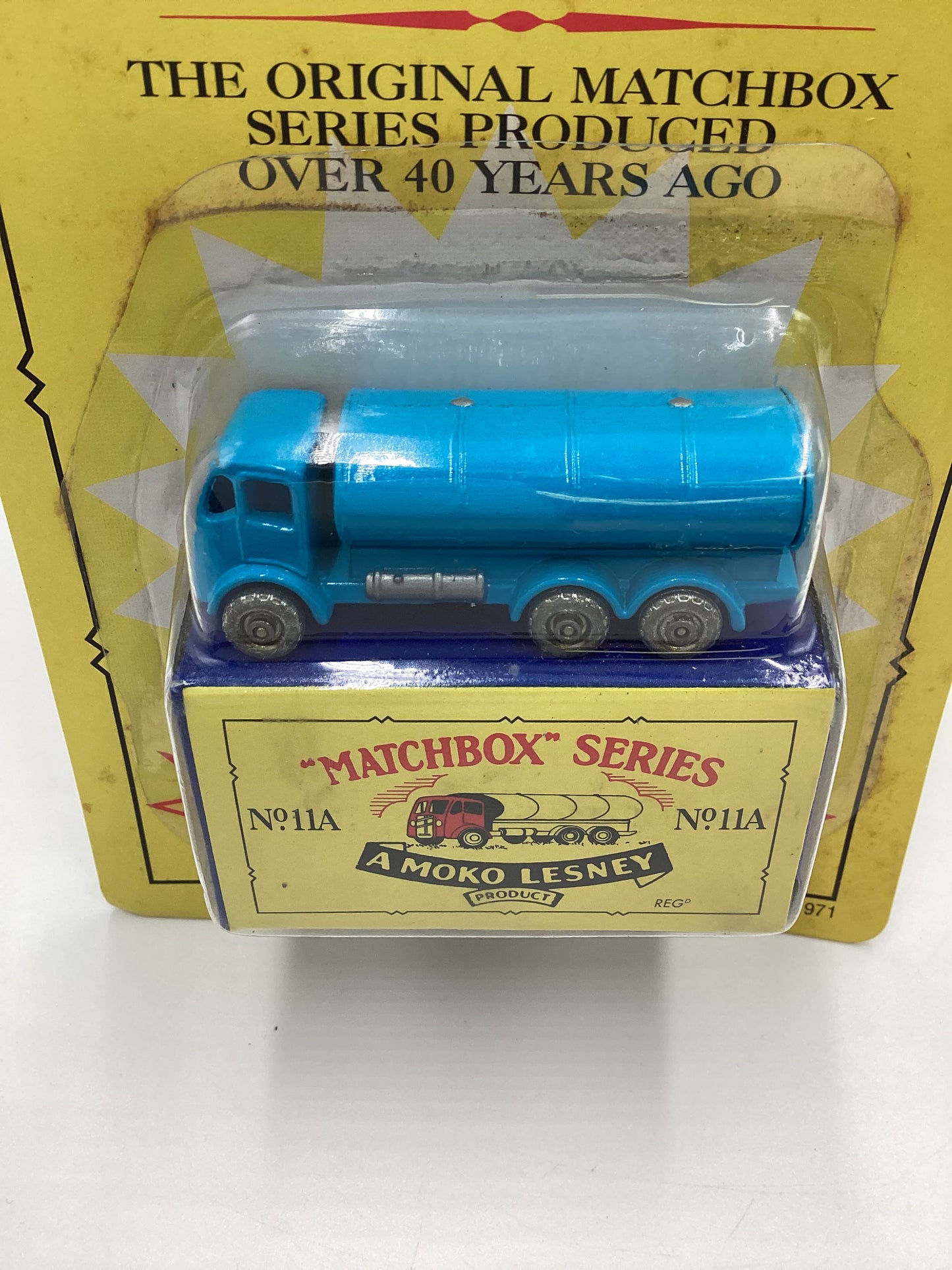 1992 Matchbox Originals No. 11A E.R.F. Petrol Tanker Light Blue (SR)