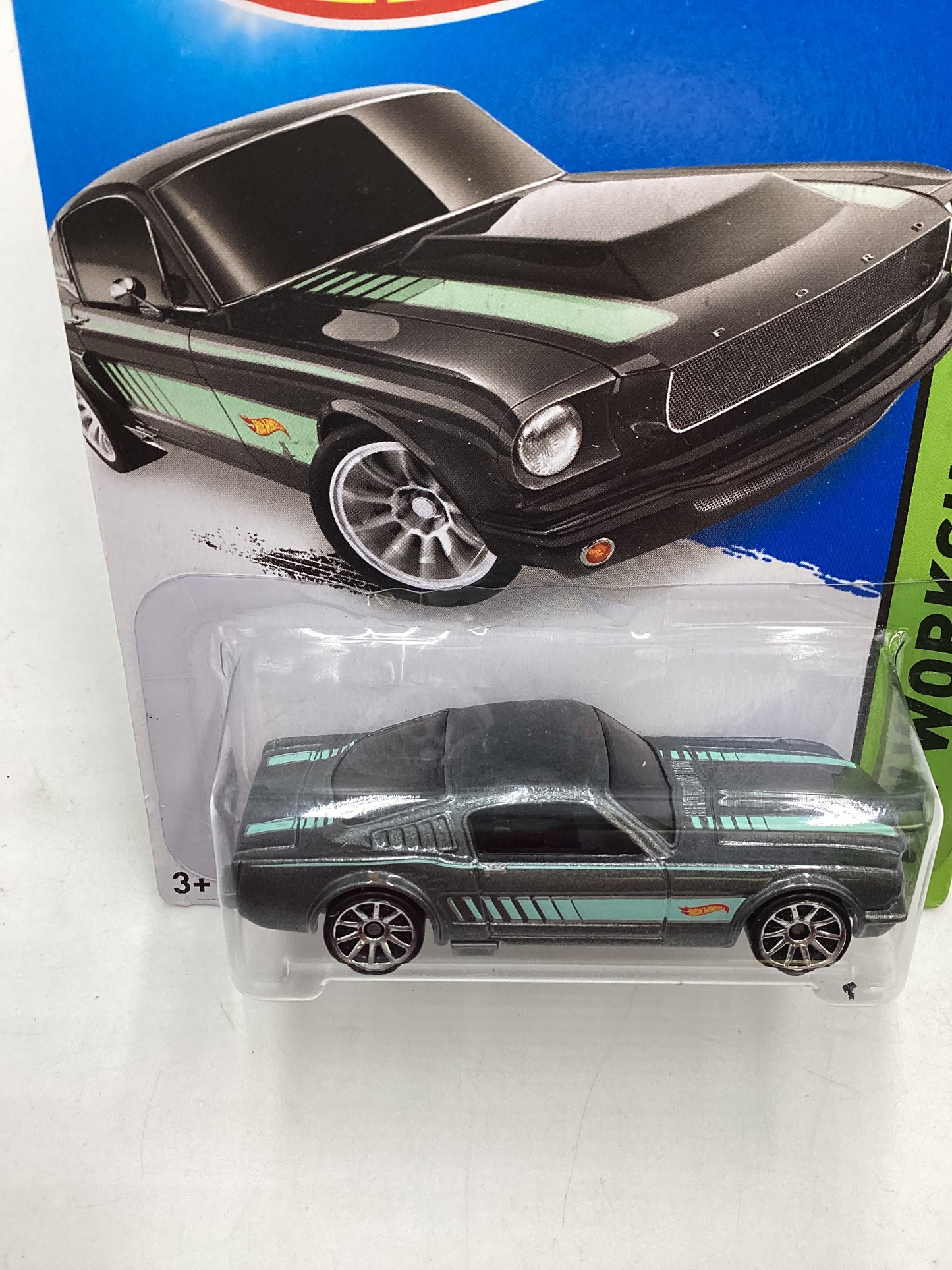 2015 Hot Wheels Workshop #242 65 Mustang 2+2 Fastback Silver 25H