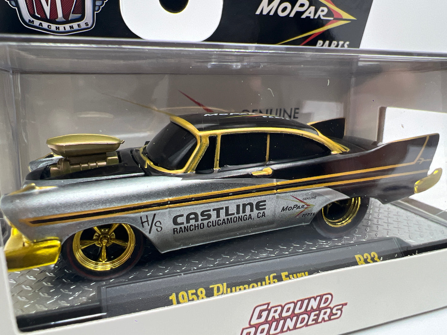 M2 Machines R33 RAW CHASE 1/250 Ground Pounders 1958 Plymouth Fury