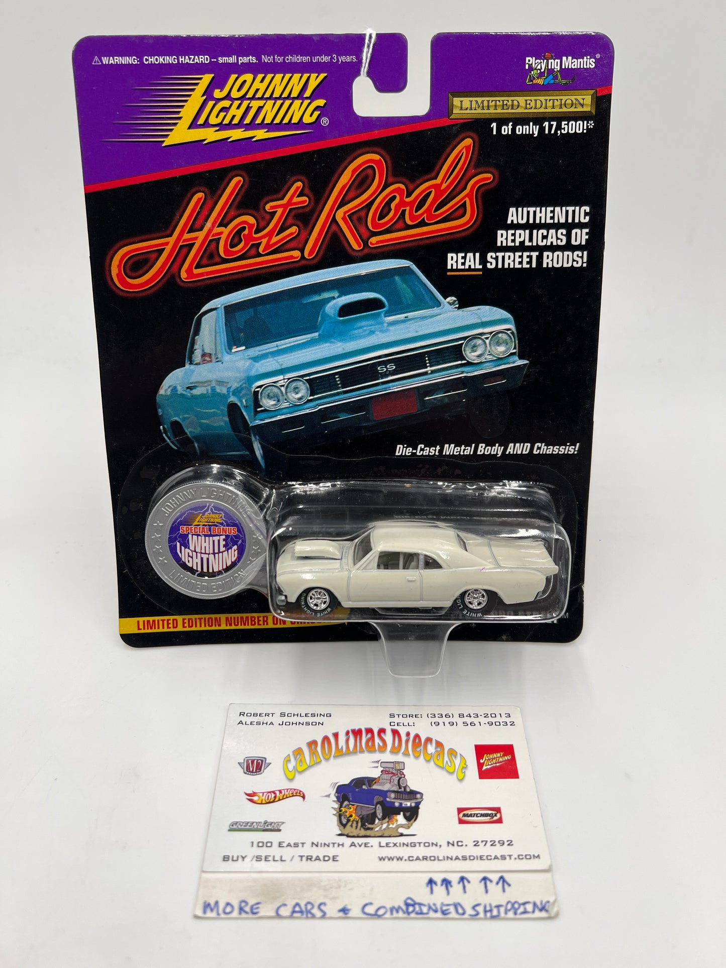 Johnny Lightning White Lightning Chase Hot Rods #135 1966 Pro Street Chevelle SS White