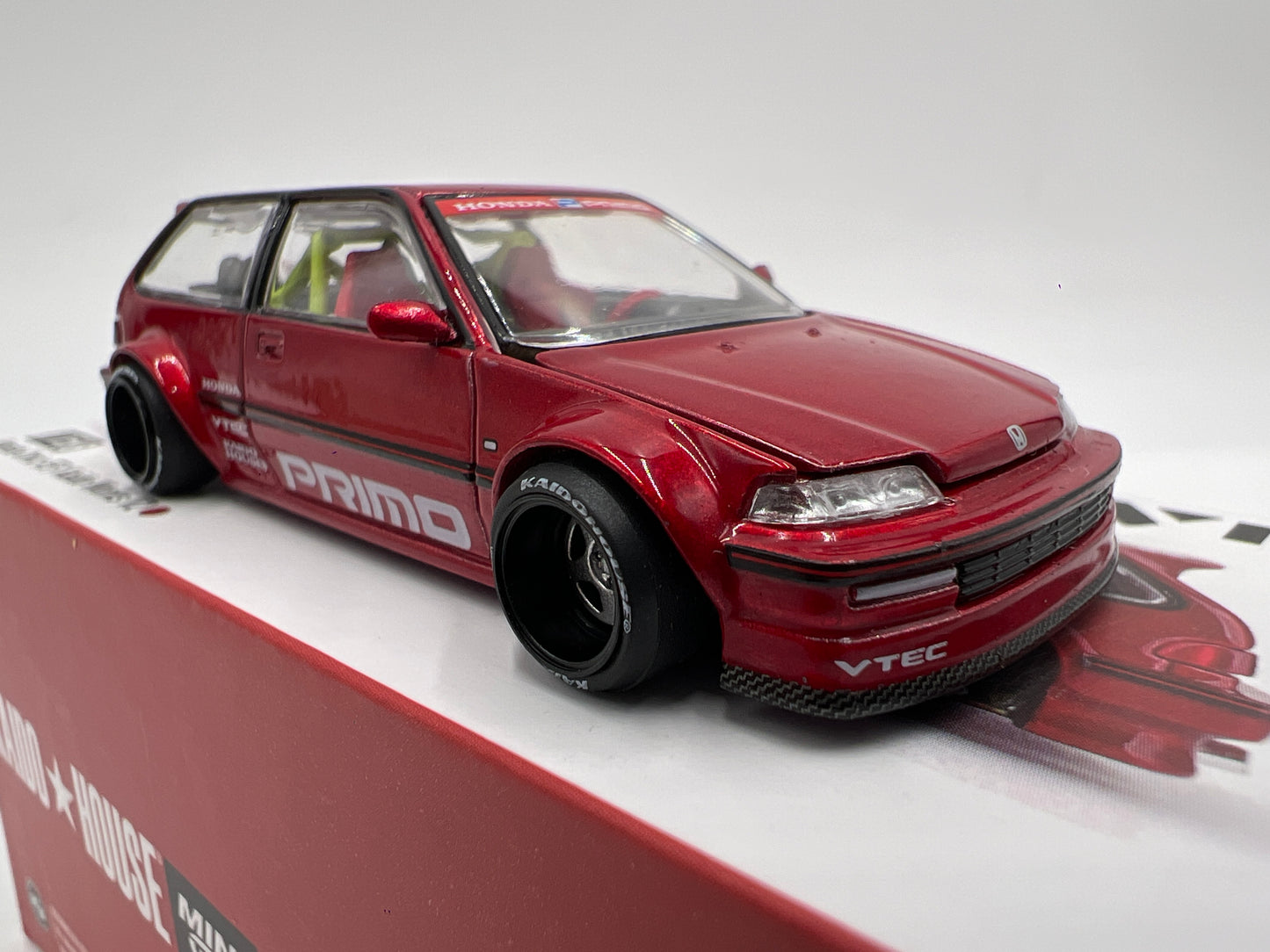 Mini GT x Kaido House #156 Honda Civic EF Kaido Works V2 Primo Red