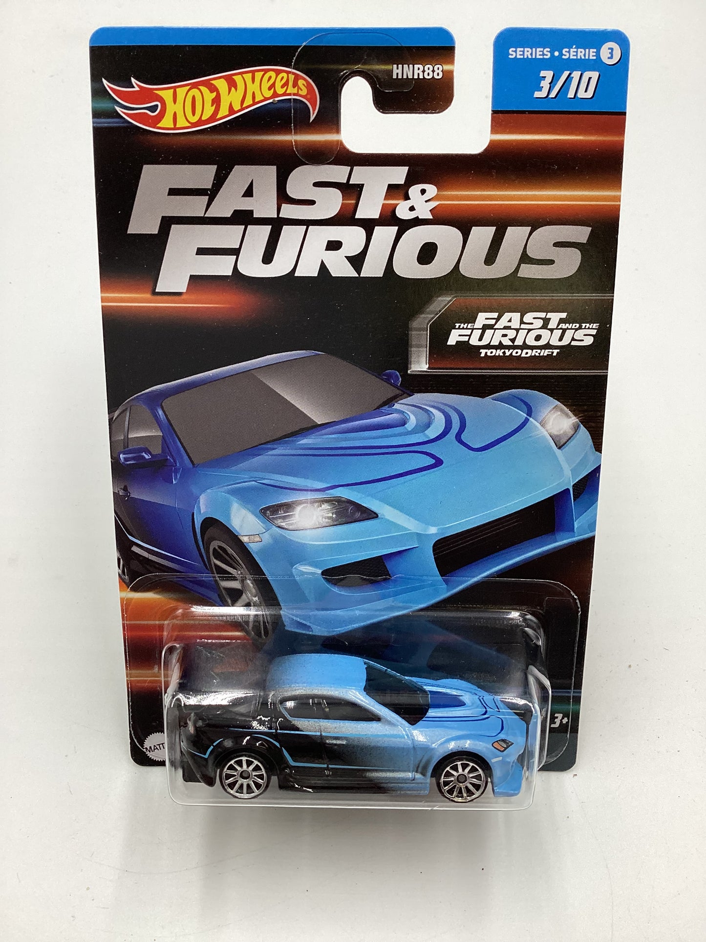 2023 Hot Wheels Fast and Furious Series 3  #3 Mazda RX-8 Blue/Black with protector