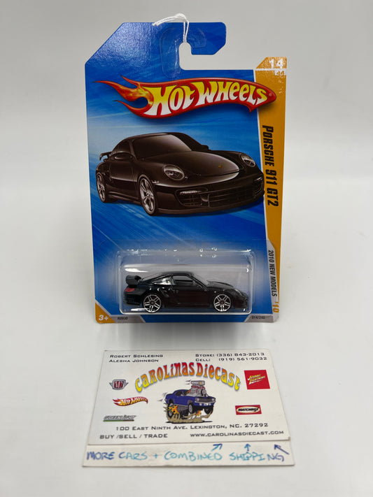 2010 Hot Wheels New Models #14 Porsche 911 GT2 Black SR