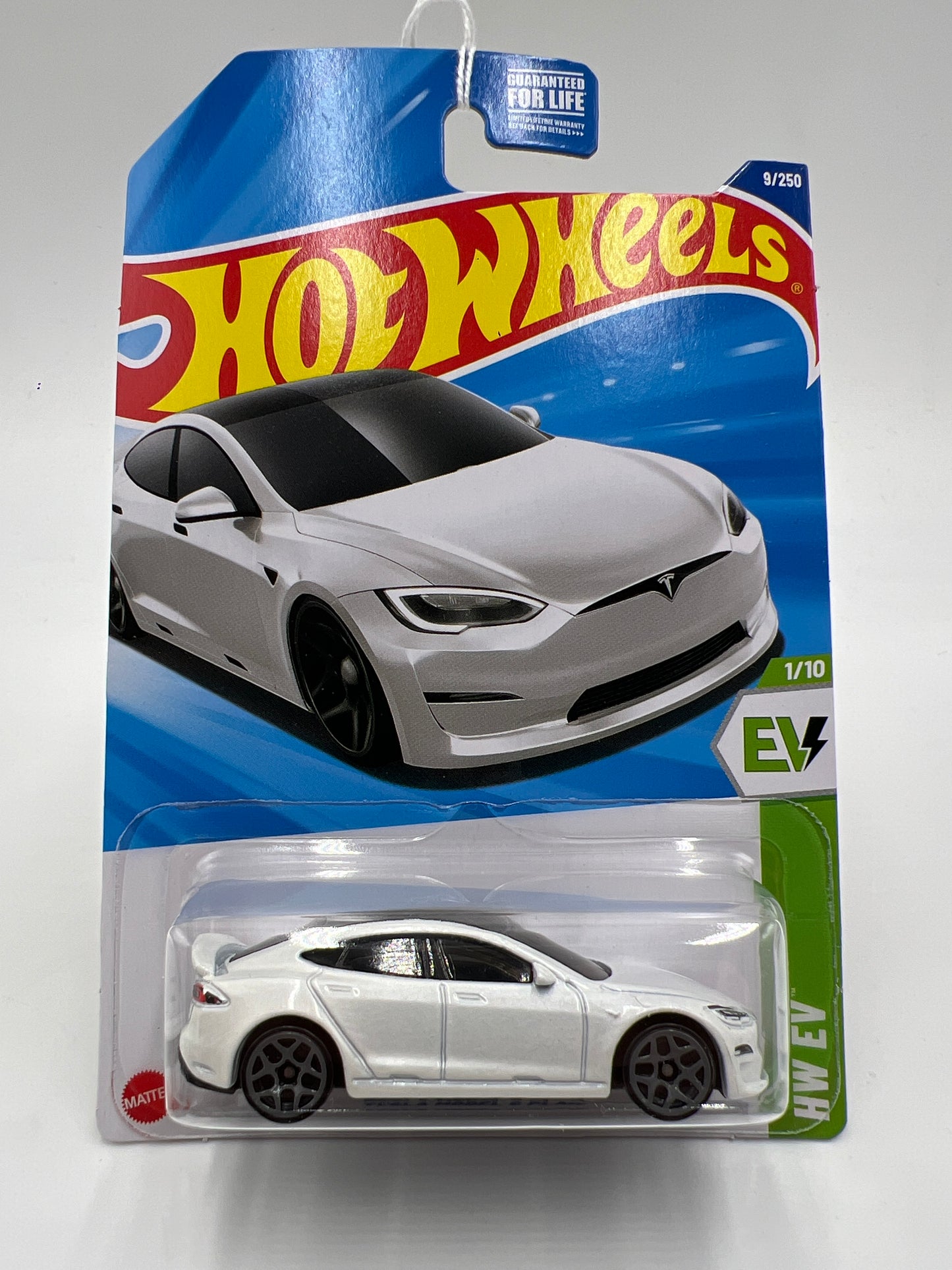 2025 Hot Wheels F Case HW EV #9 Tesla Model S Plaid White 48H