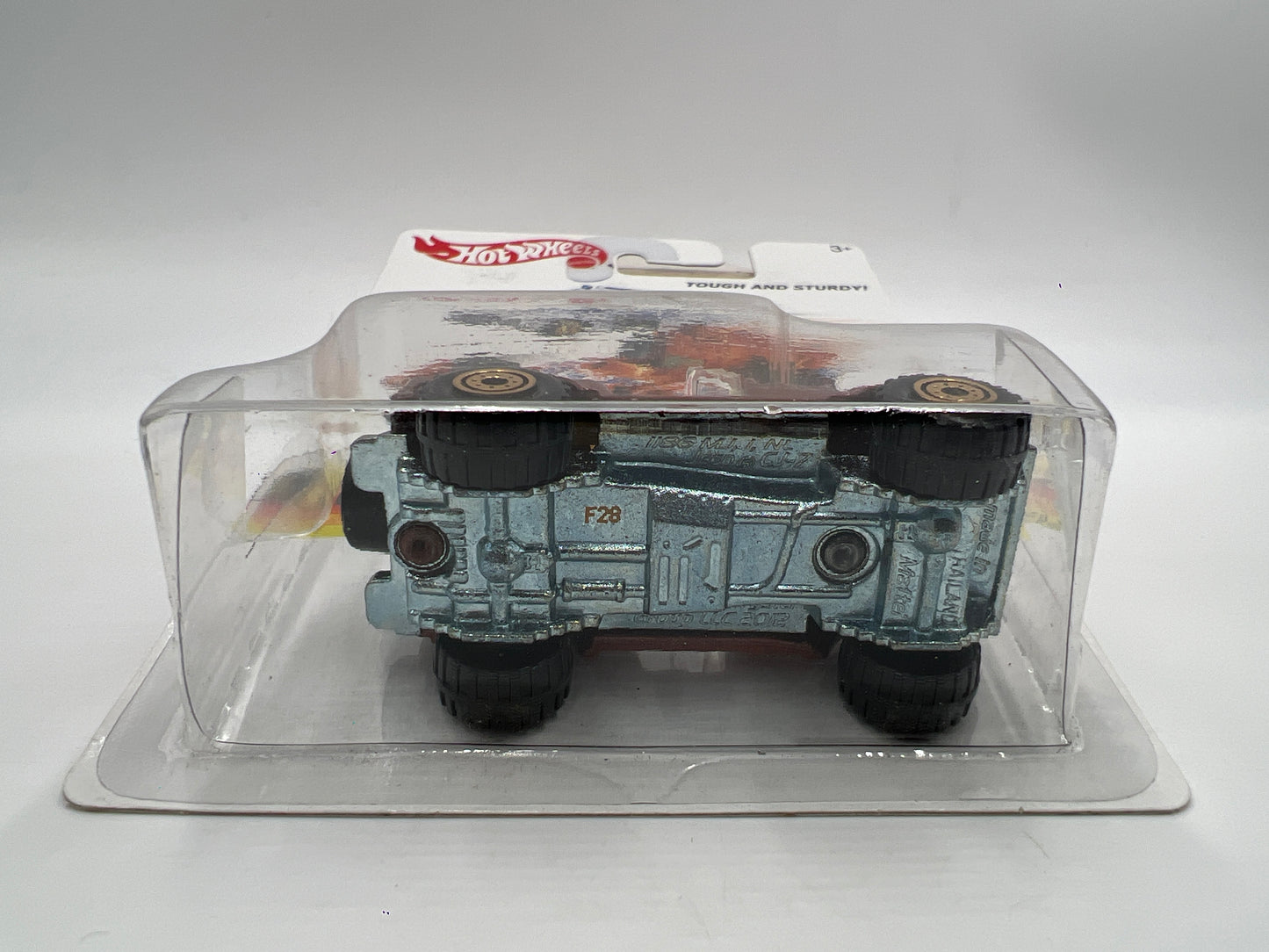 2013 Hot Wheels Flying Customs Jeep CJ-7 Brown W/Protector