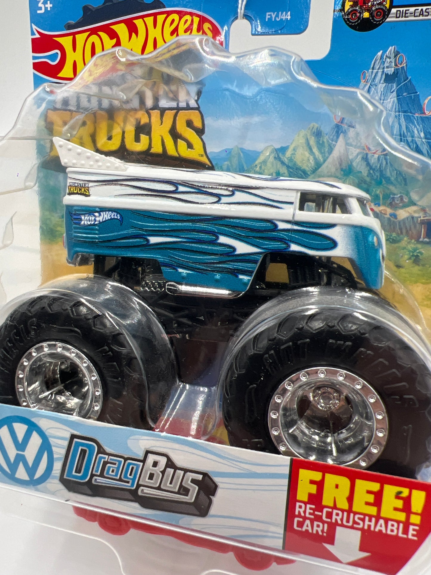 Hot Wheels Monster Trucks Crash Legends #33 VW Drag Bus 133B