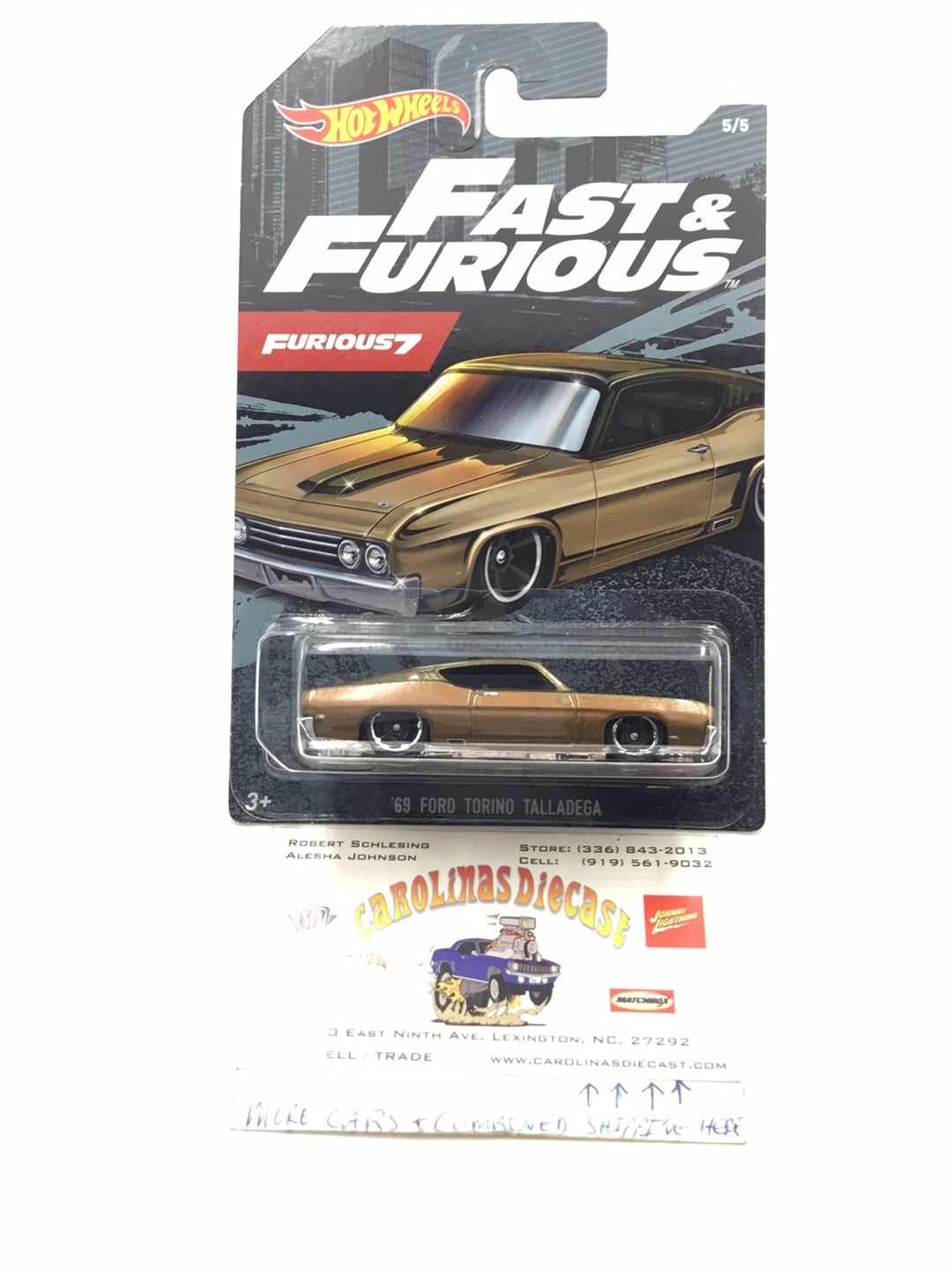 2019 Hot wheels fast and furious 5/5 69 Ford Torino Talledega KK5