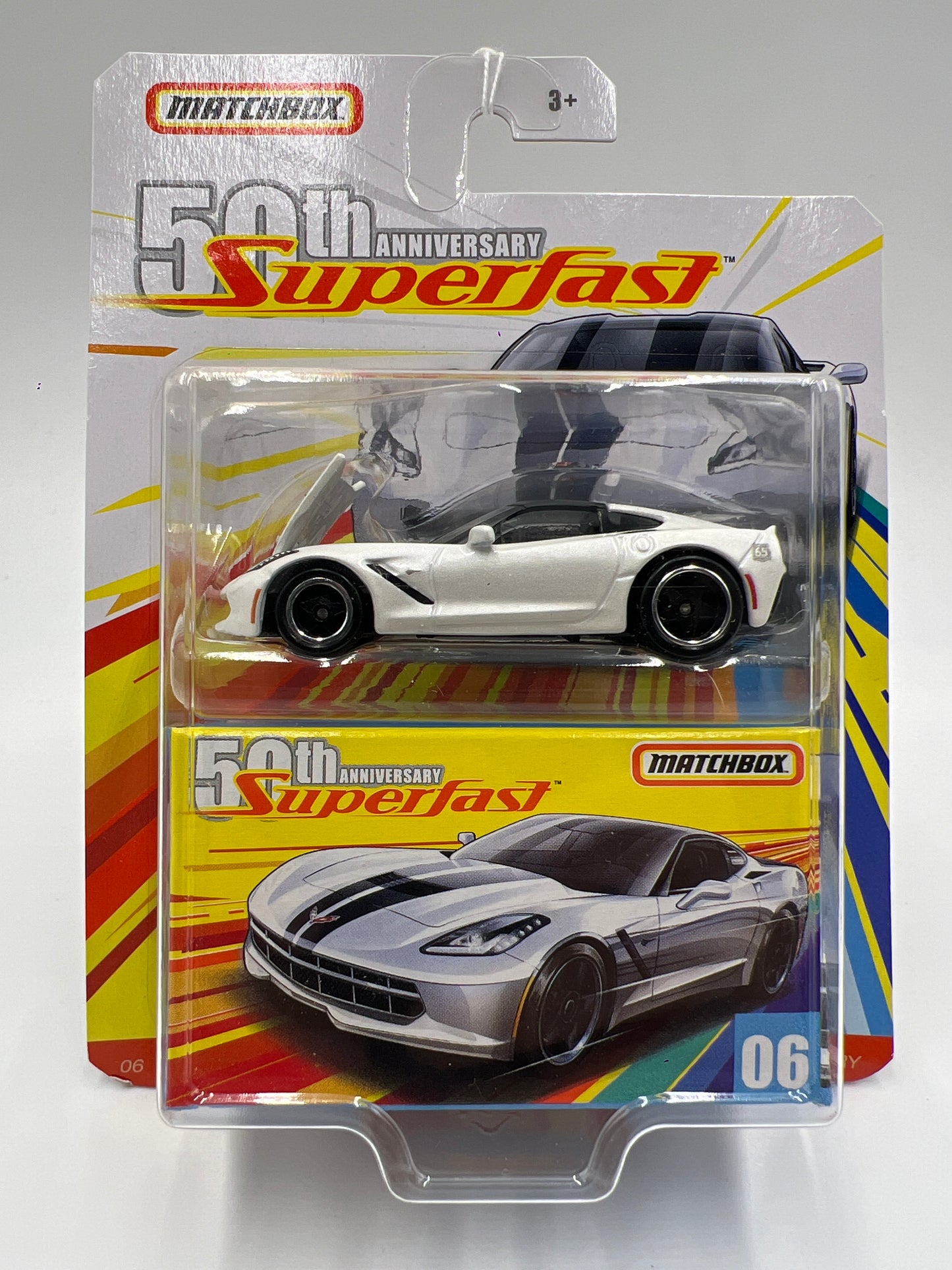 Matchbox 50th Anniversary Superfast #6 16 Corvette Stingray White 174G