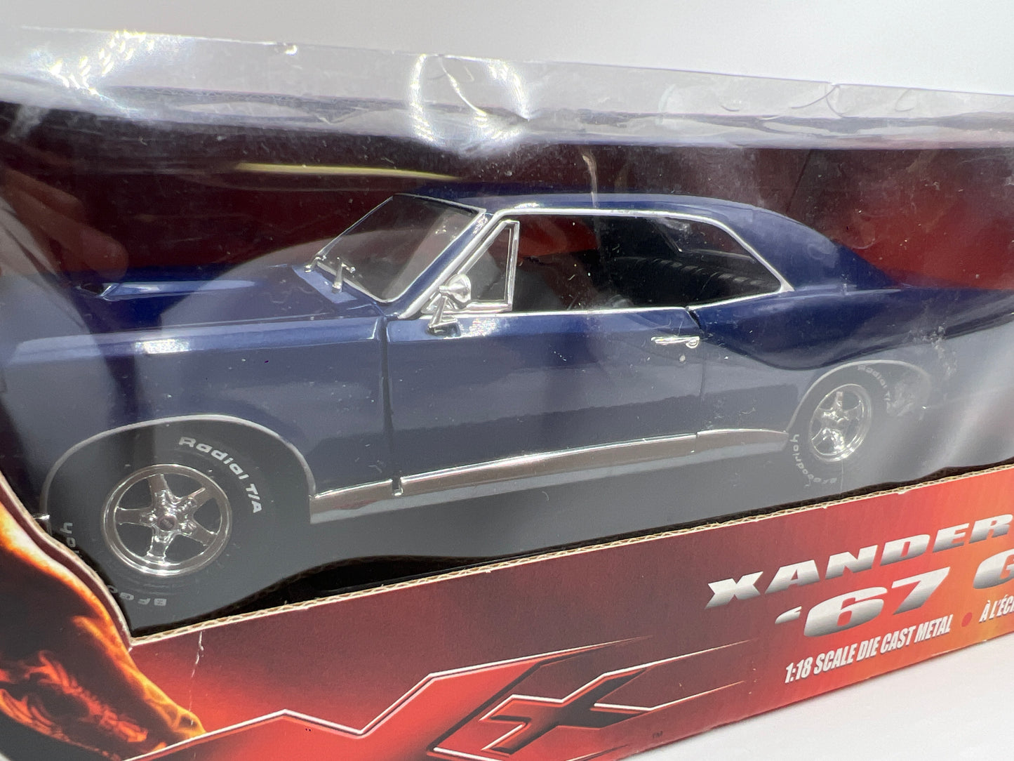 Ertl 1:18 American Muscle Series 1 XXX Xander Gage 67 Pontiac GTO Blue