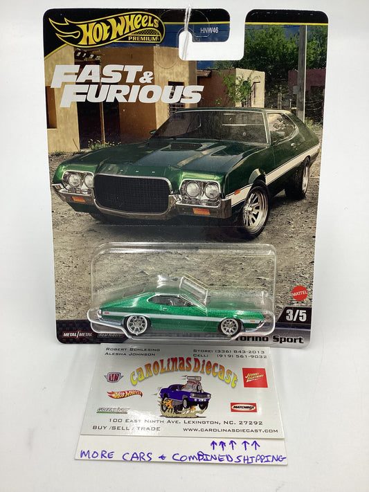 Hot Wheels Fast & Furious #3 1972 Ford Grand Torino Sport Green 246i