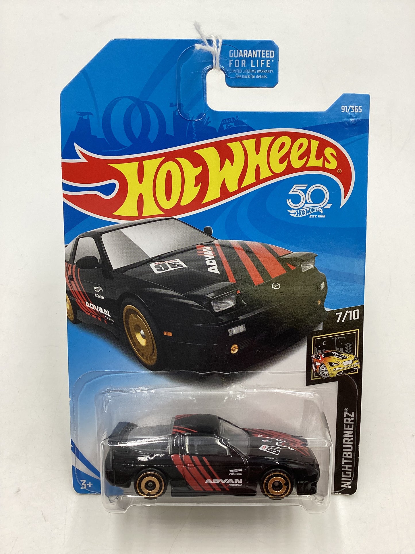 2018 Hot Wheels #091 96 Nissan 180SX Type X Black (Cracked Blister) 82B