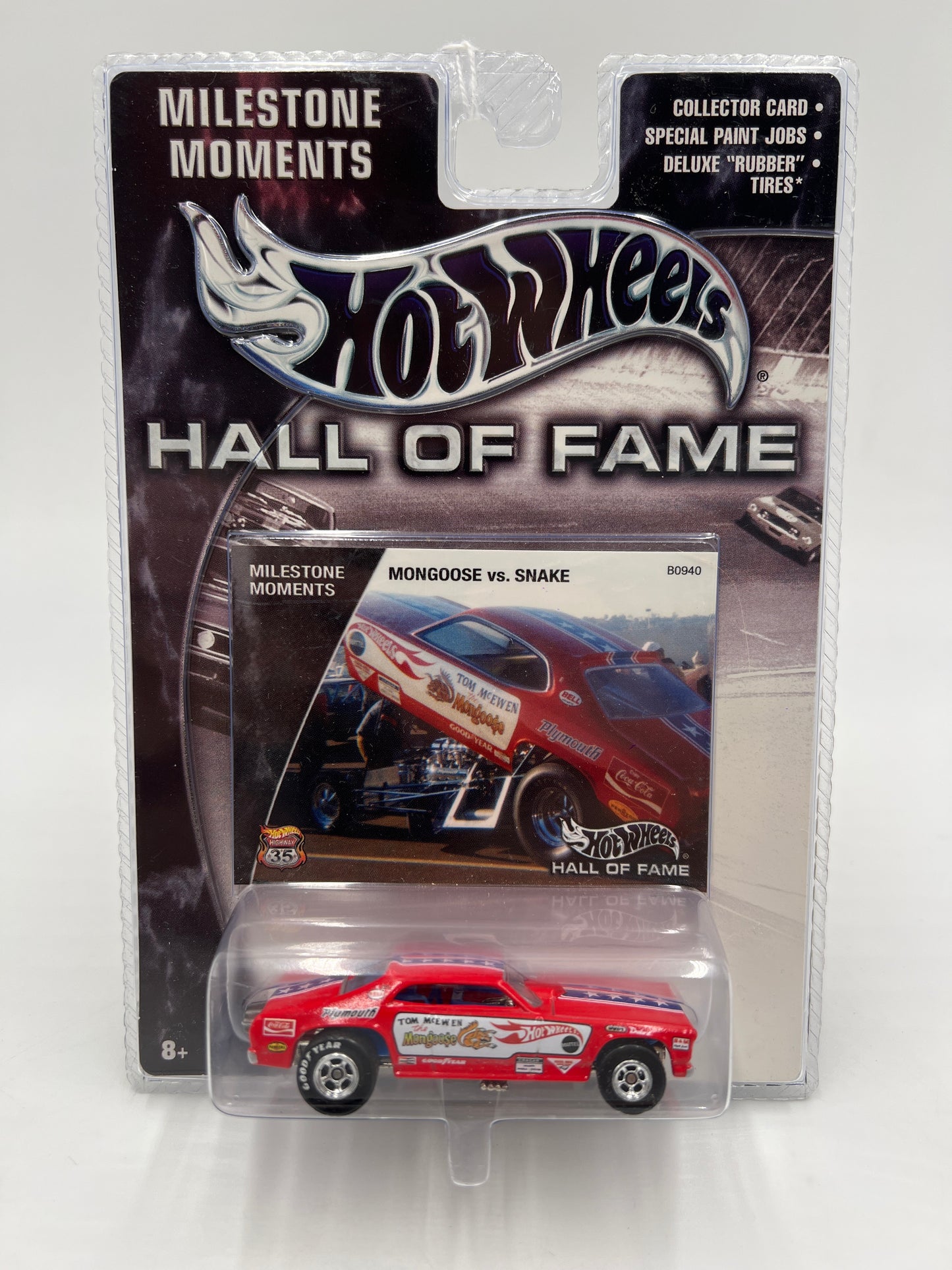 Hot Wheels Hall of Fame Milestone Moments Mongoose vs. Snake The Mongoose Red