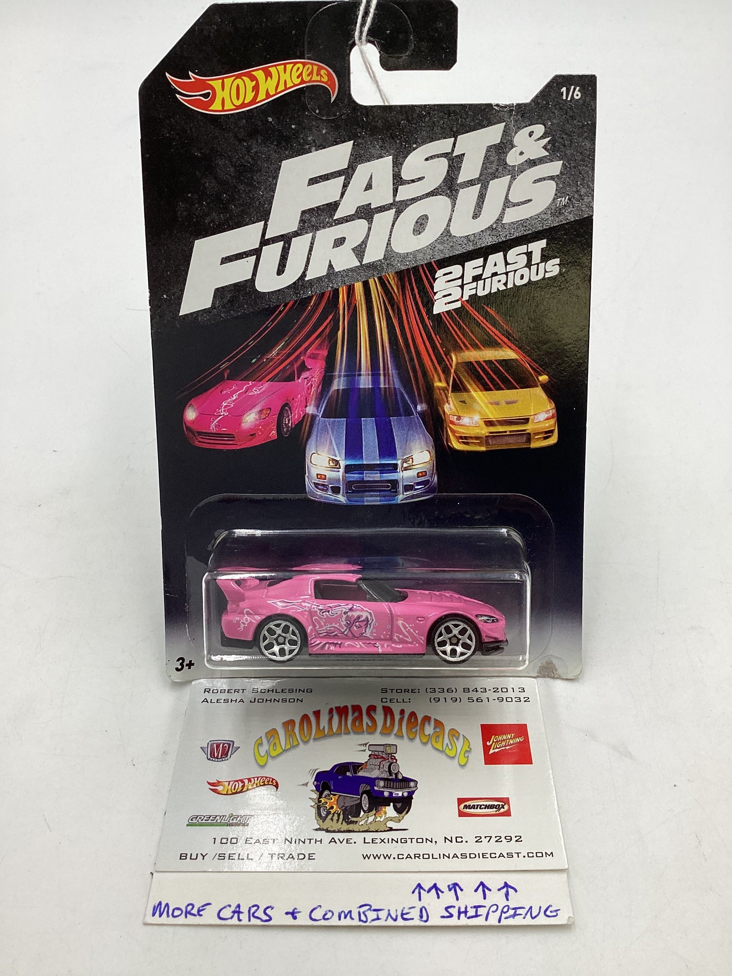 Hot wheels Fast and furious 2 Fast 2 Furious Honda S2000 #1 *Bad card* 74B