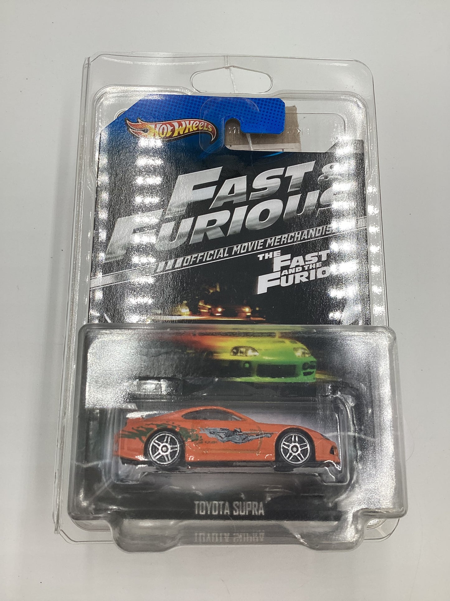 2014 Hot Wheels Fast & Furious #2 Toyota Supra Orange with Silver Wing and protector