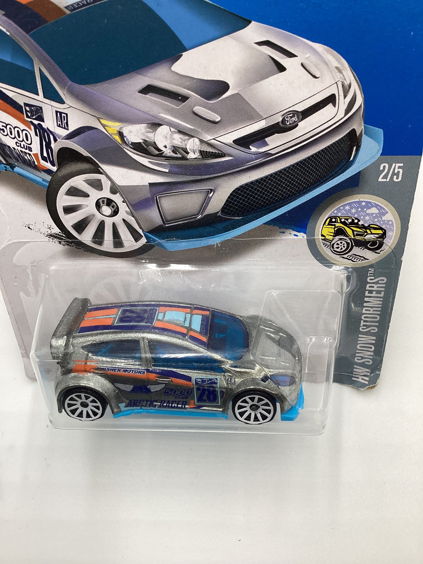 2016 Hot Wheels #157 12 FORD FIESTA Zamac Bad Card and J hook