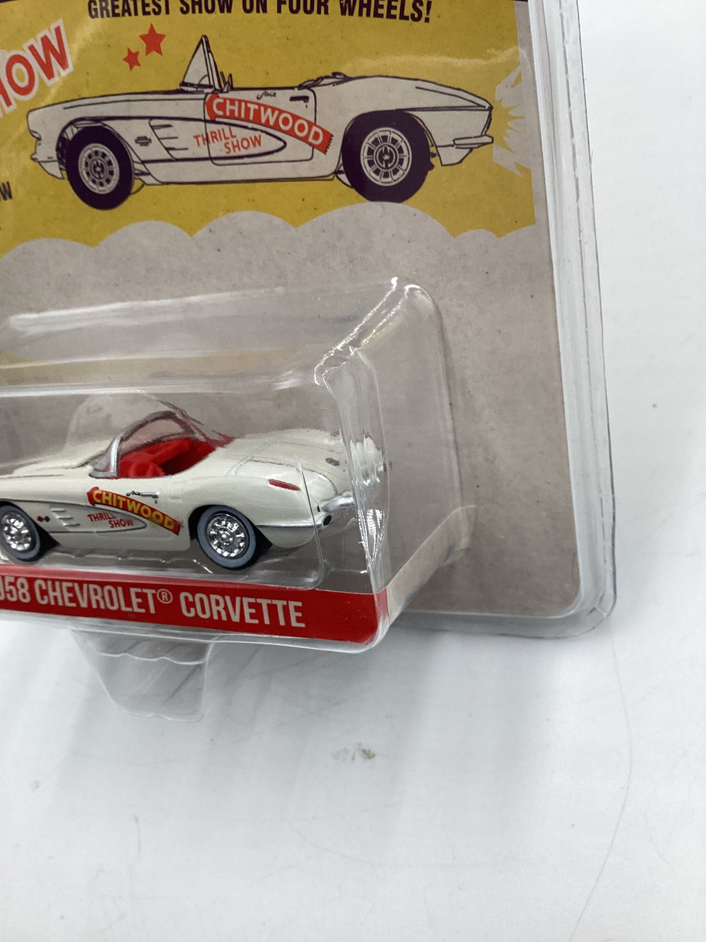 Greenlight GL Hobby Exclusive Chitwood 1958 Chevrolet Corvette White 180E