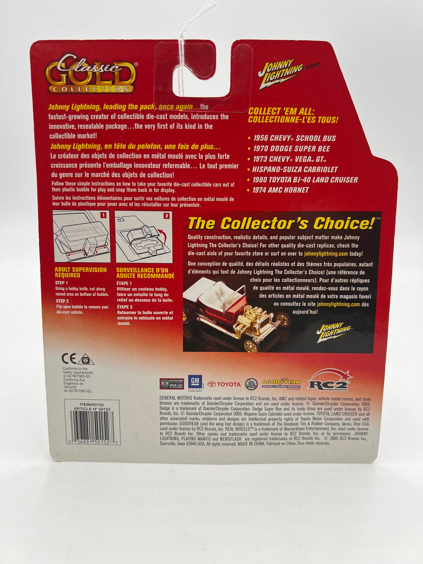 Johnny Lightning Classic Gold Collection Hispano-Suiza Cabriolet Green 228F