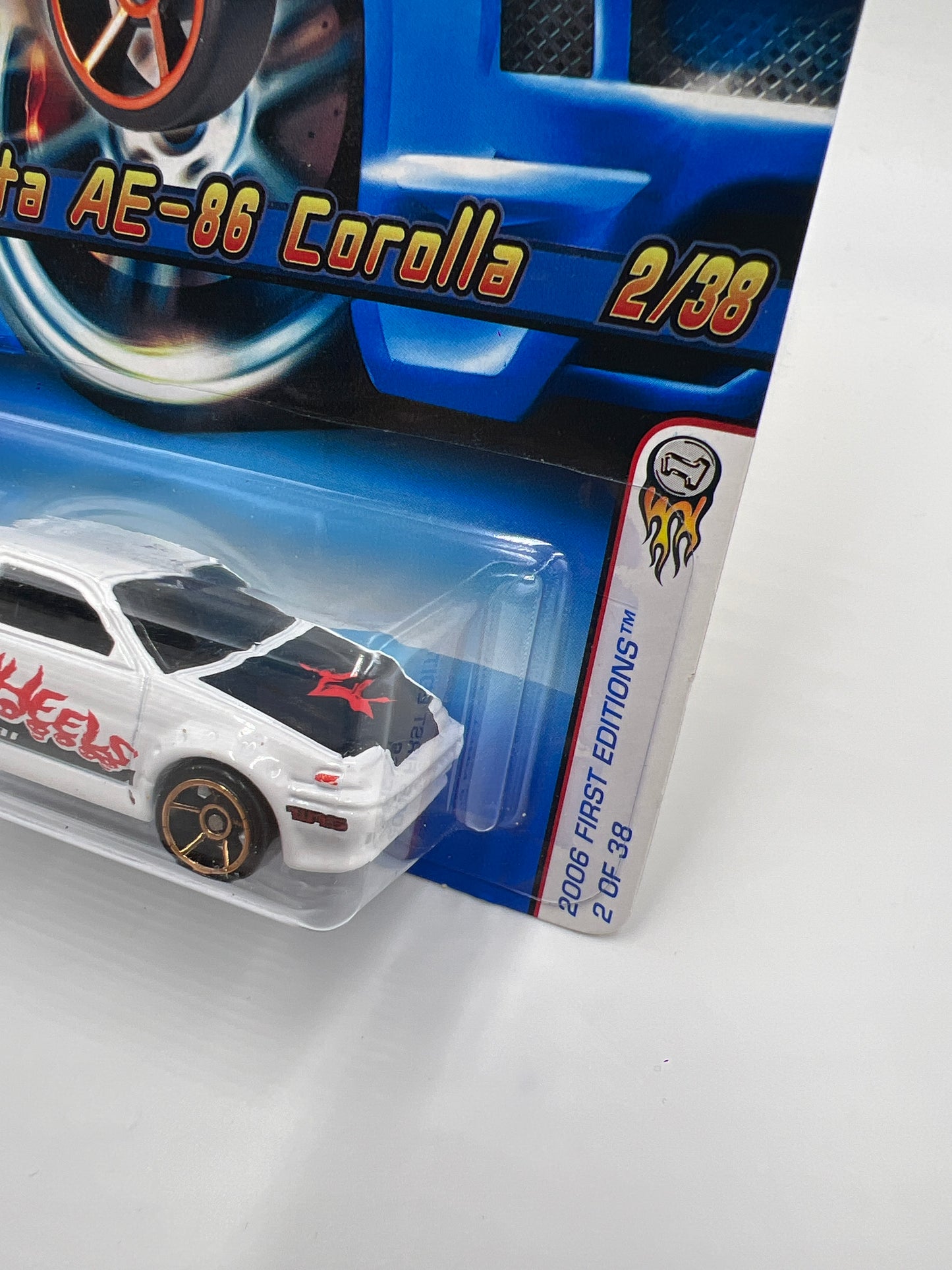 2006 Hot Wheels First Editions #2 Faster Than Ever Toyota AE-86 Corolla White FTE 80A