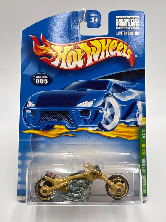 2001 Hot Wheels Treasure Hunt #5 Blast Lane Gold 273E