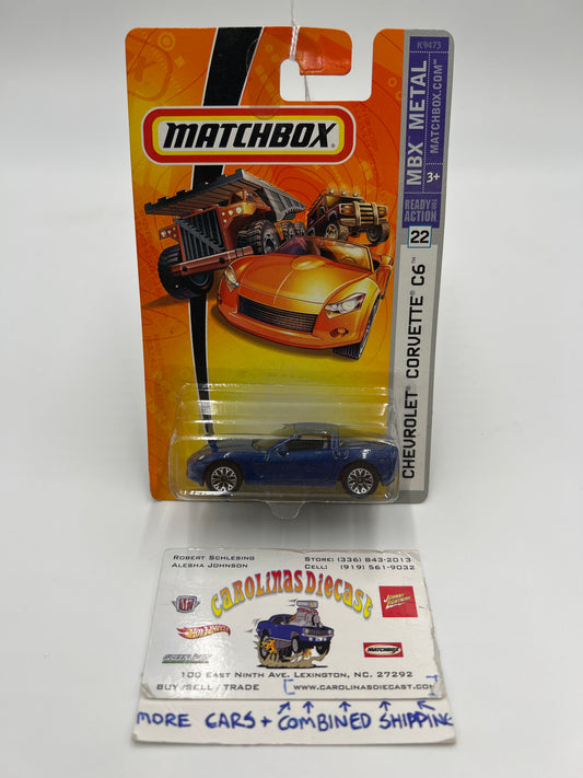 Matchbox MBX Metal #22 Chevrolet Corvette C6 Blue 206D