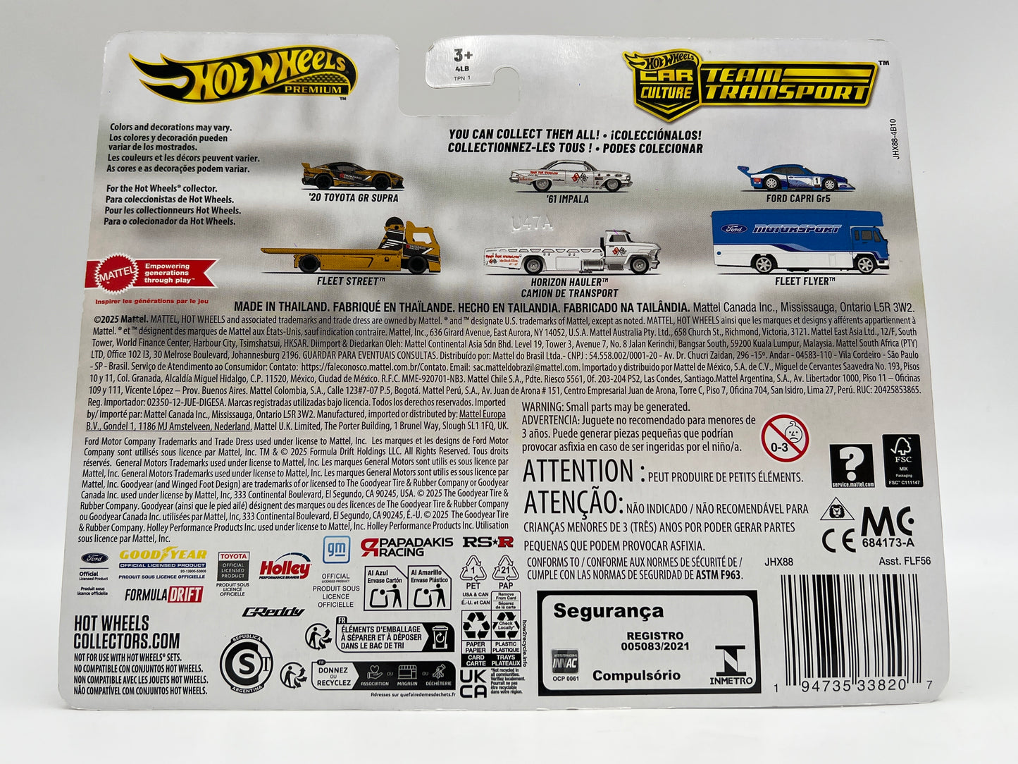 Hot Wheels Team Transport #87 61 Impala & Horizon Hauler 282B