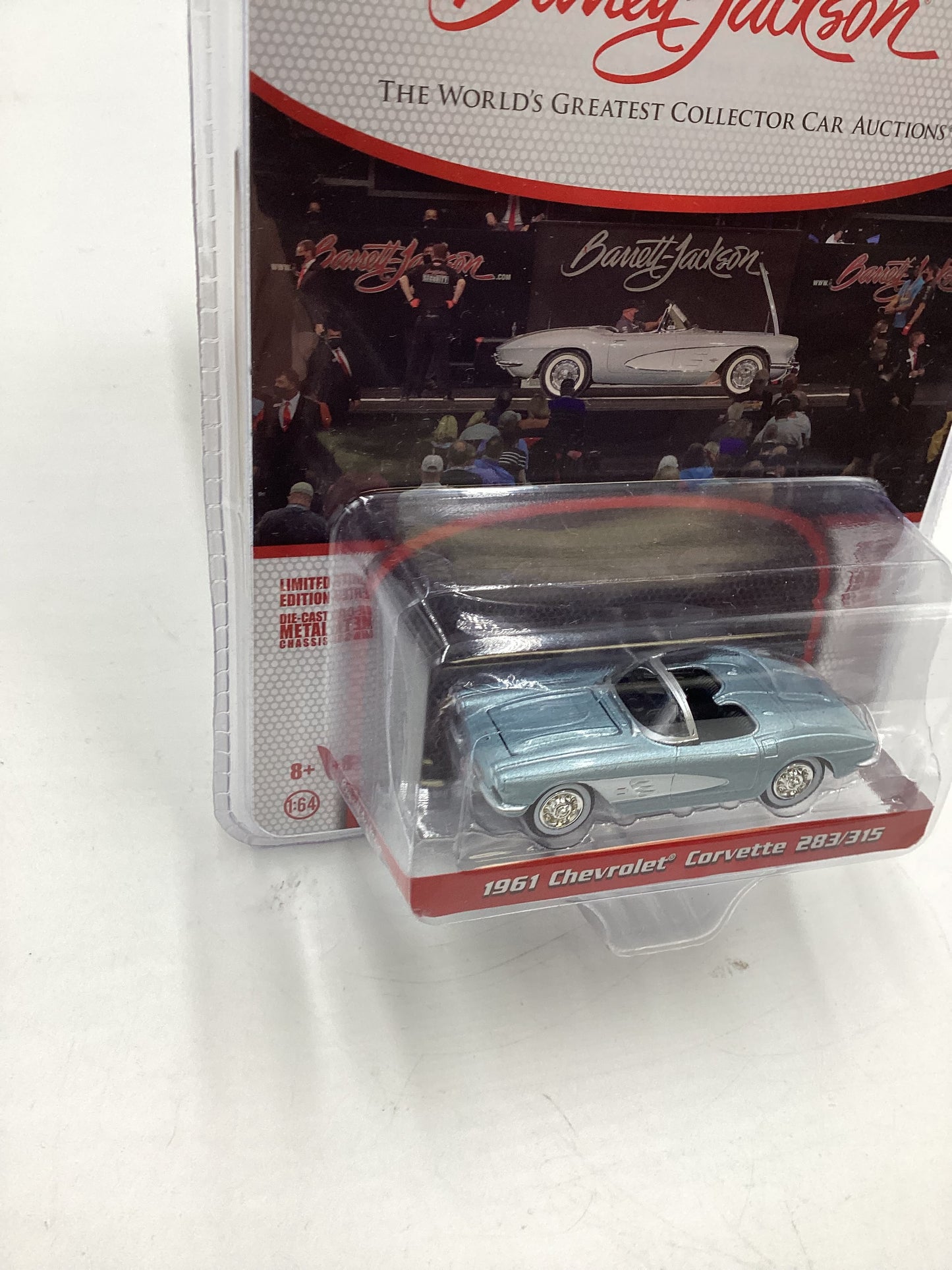 Greenlight GL Barrett Jackson Series 7 1961 Chevrolet Corvette 283/315 Light Blue 179F