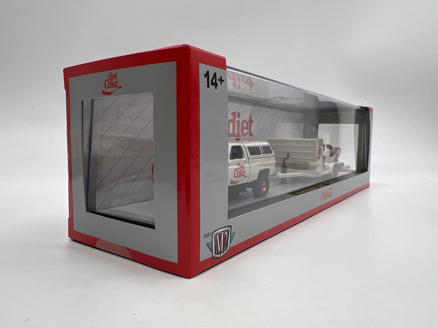 2025 M2 Machines Auto Haulers Diet Coke CHASE 1973 Chevrolet Cheyenne Super 10 4x4 & 1985 Chevrolet Camaro IROC-Z TW39