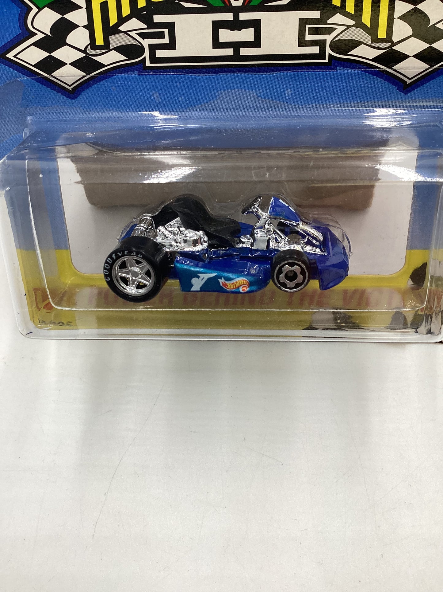 Hot Wheels Yama Hauler Go Kart Blue Silver Rims with protector