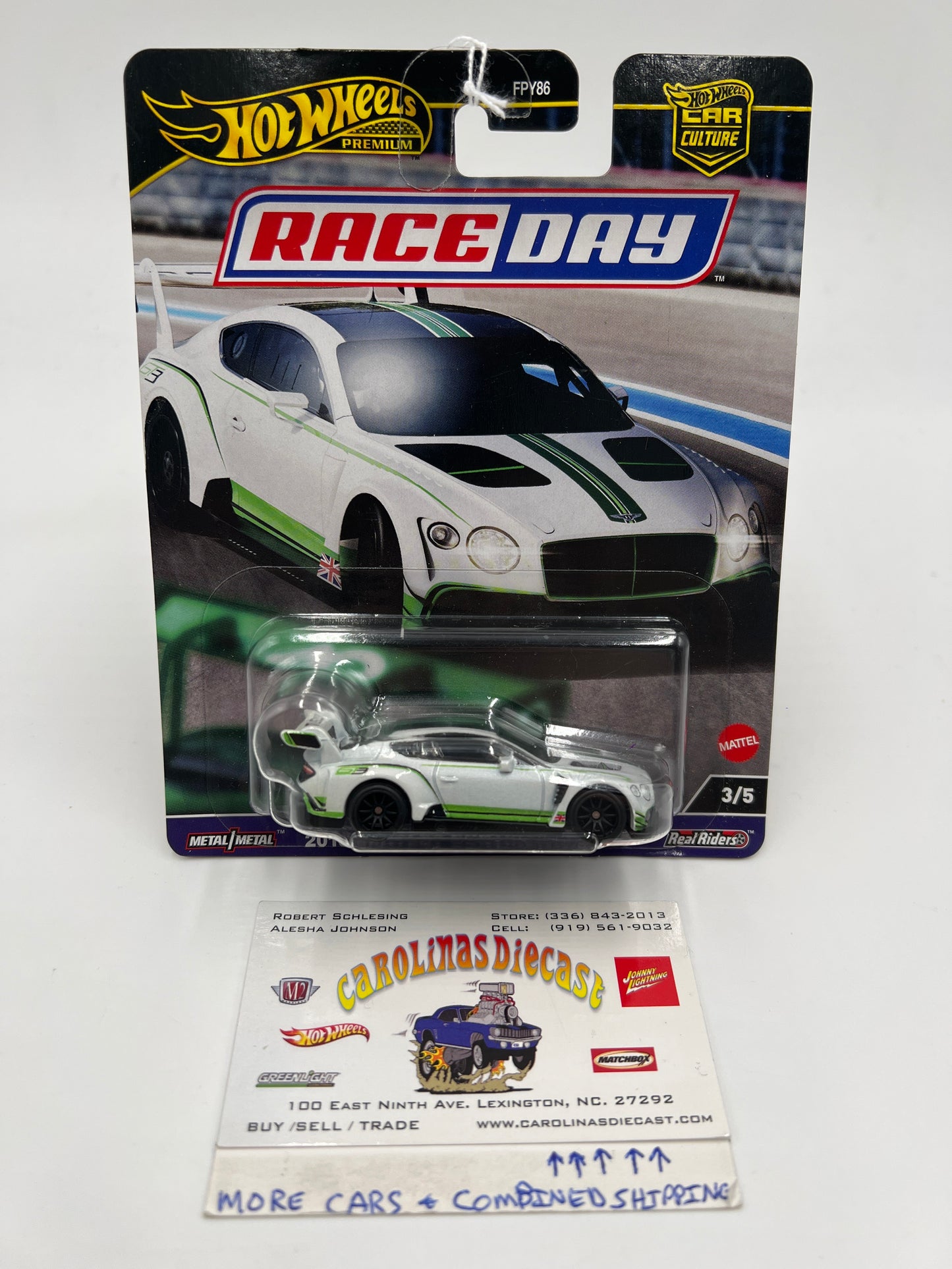 2024 HW Gold Label Premium Race Day #3 2018 Bentley Continental GT3 White 245P
