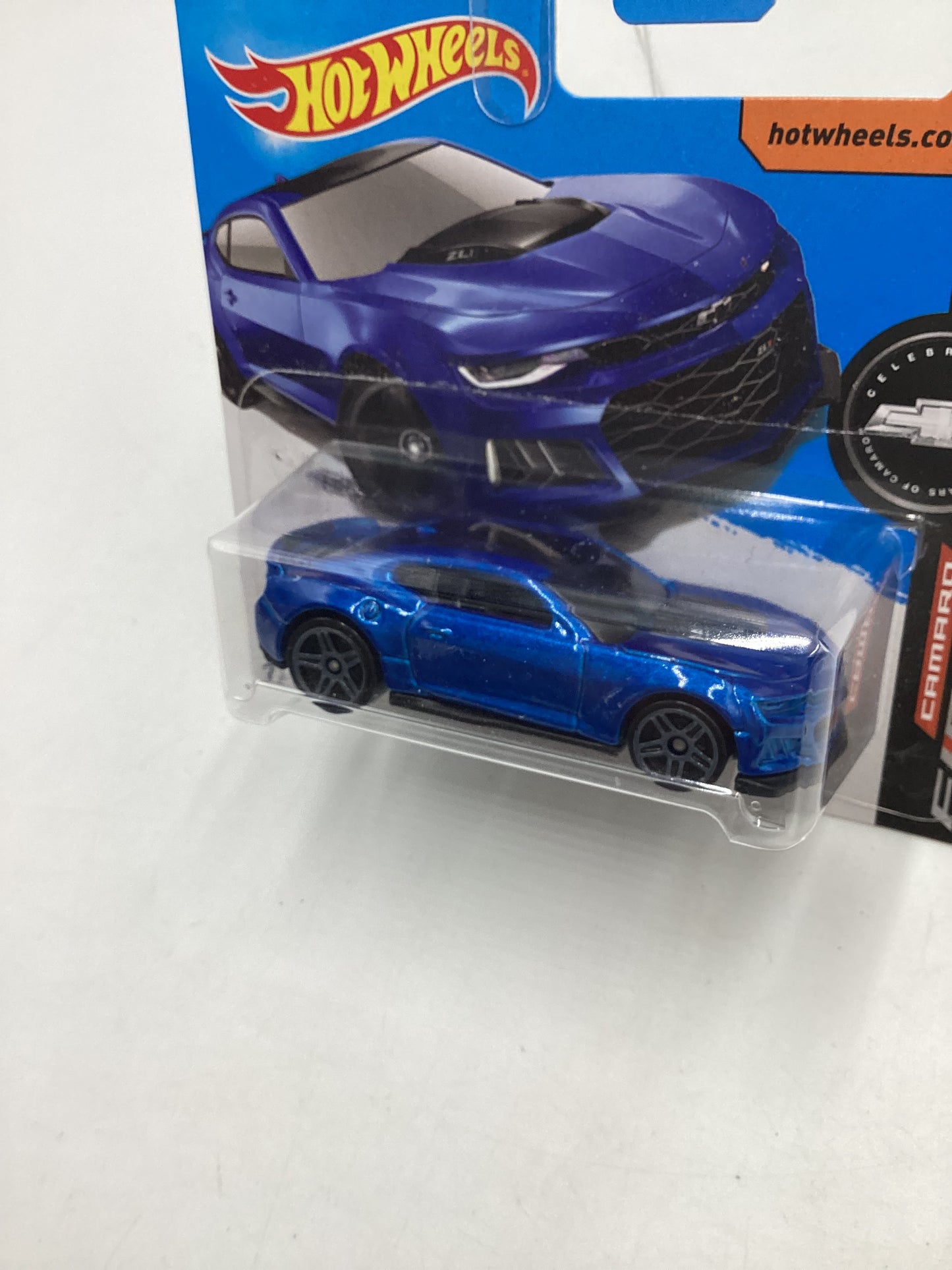 2017 Hot wheels #360 Short Card Blue 2017 Camaro ZL1 9C