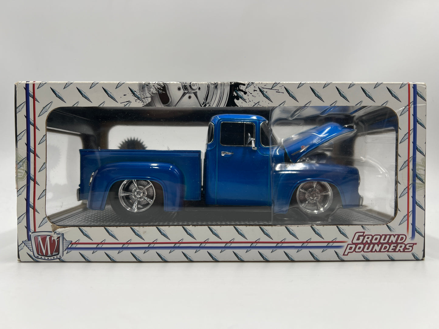M2 Machines 1/24 Ground Pounders 1956 Ford F-100 Blue 11-05