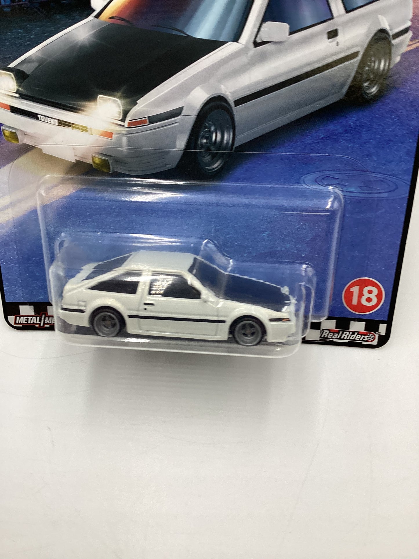 Hot Wheels Premium Boulevard #18 Toyota AE86 Sprinter Trueno White w/protector