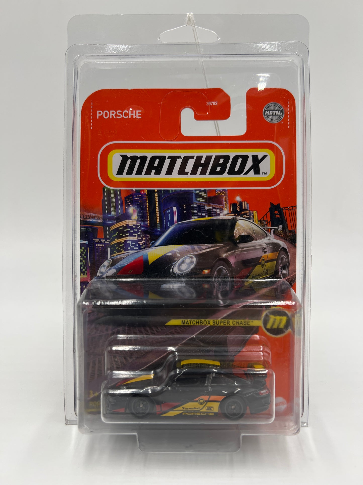 Matchbox Super Chase Porsche 911 GT3 Black W/Protector