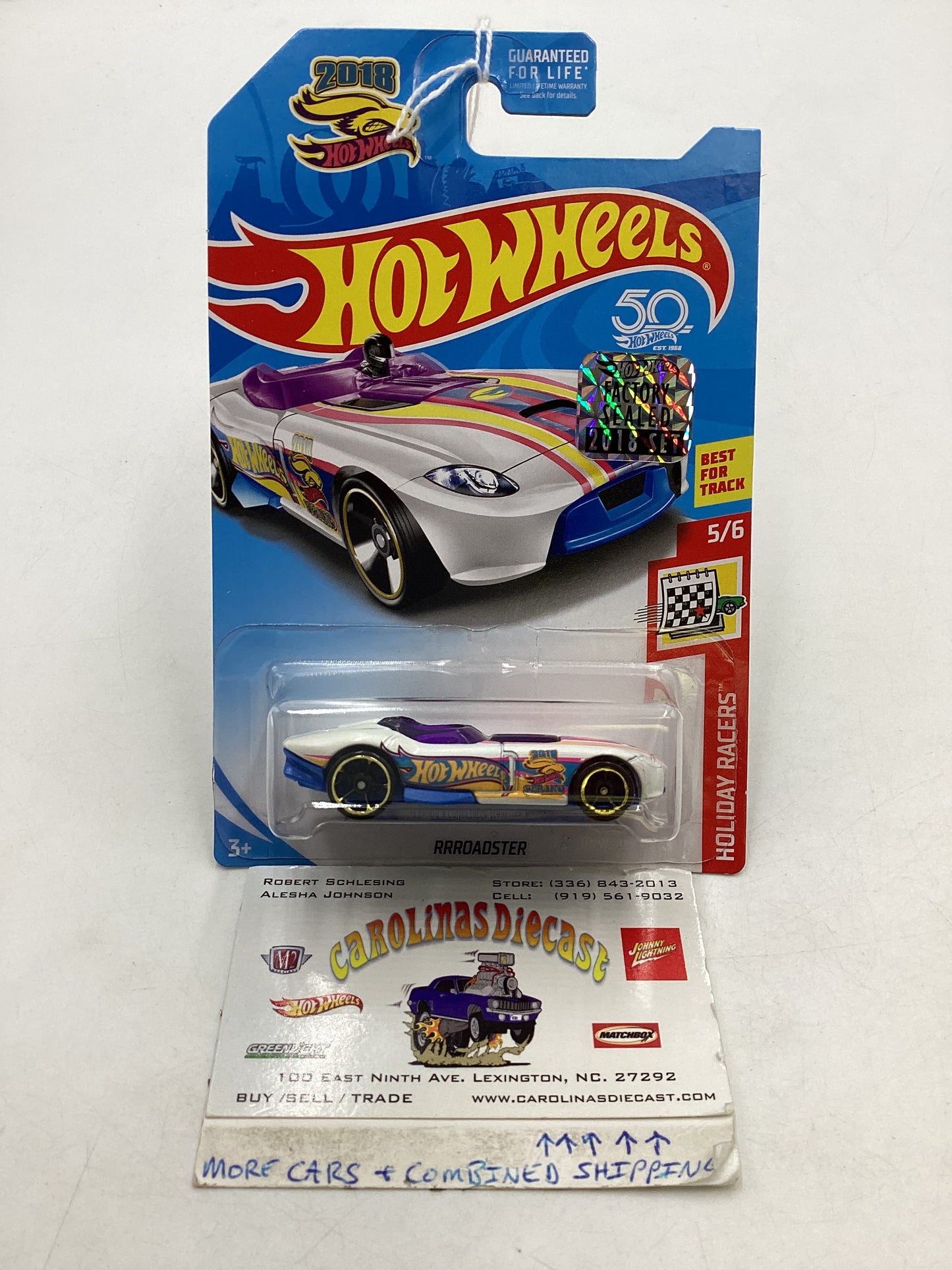 2018 Hot Wheels Treasure Hunt Factory Sealed Rrroadster White 277i