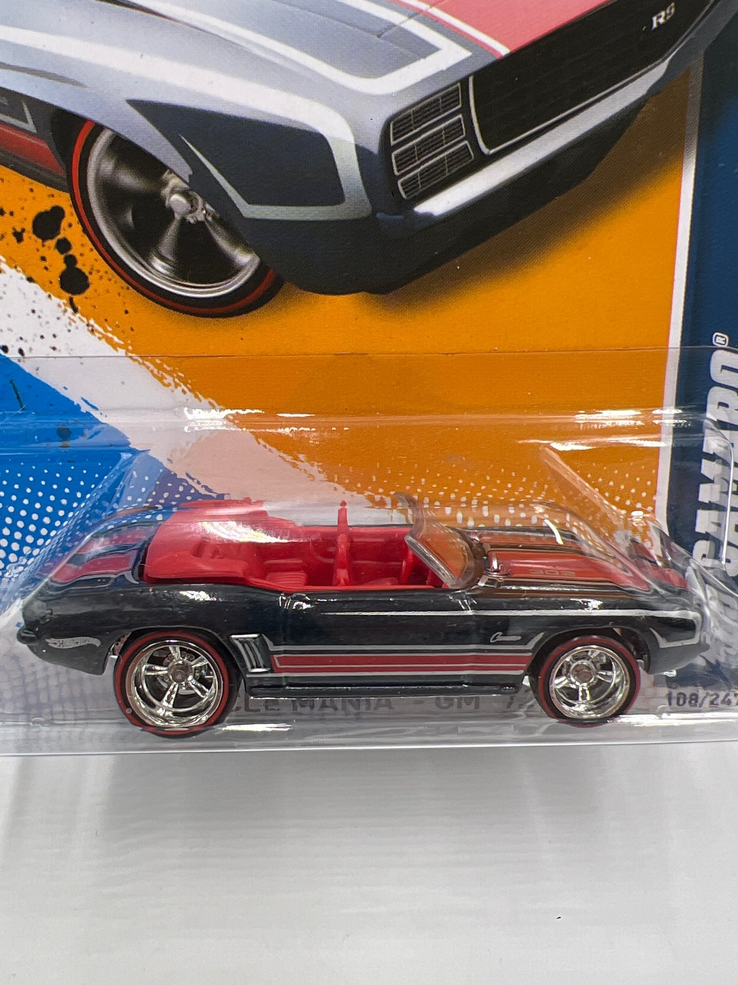 2012 Hot Wheels Factory Sealed Super Treasure Hunt #108 69 Camaro Convertible W/Protector