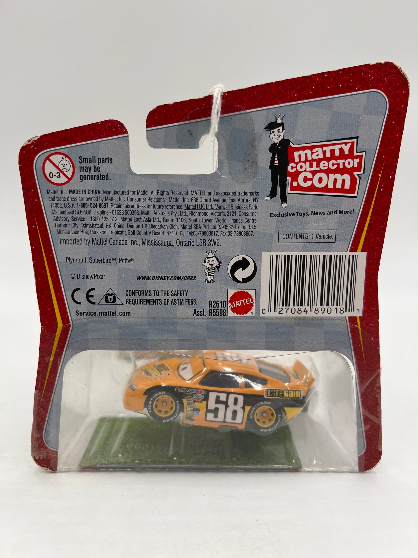 Disney Pixar The World Of Cars Rubber Tires Octane Gain No 58 139i