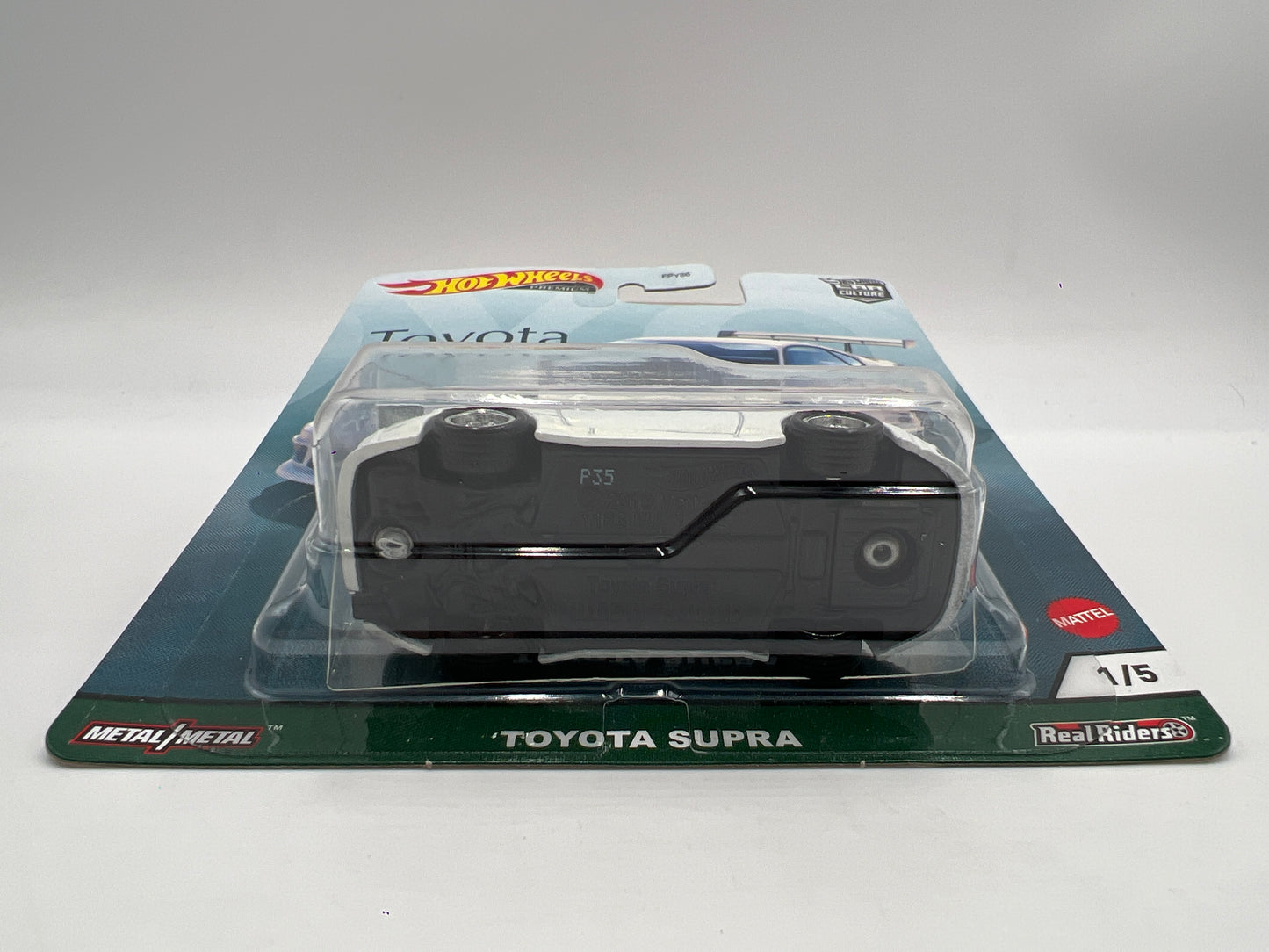 Hot Wheels Premium Toyota #1 Toyota Supra White W/Protector Cracked Blister