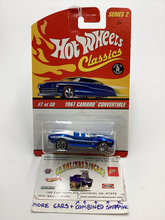 Hot wheels classics series 2 #7 1967 Camaro Convertible Blue (SR)